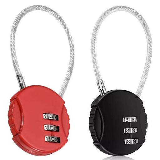 MAXPERKX 3-Digit Combination Padlock - Secure Loop Lock for Luggage & Lockers