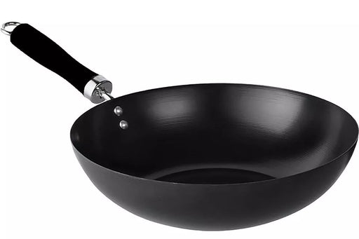 MAXPERKX 30cm Non-Stick Carbon Steel Wok Pan