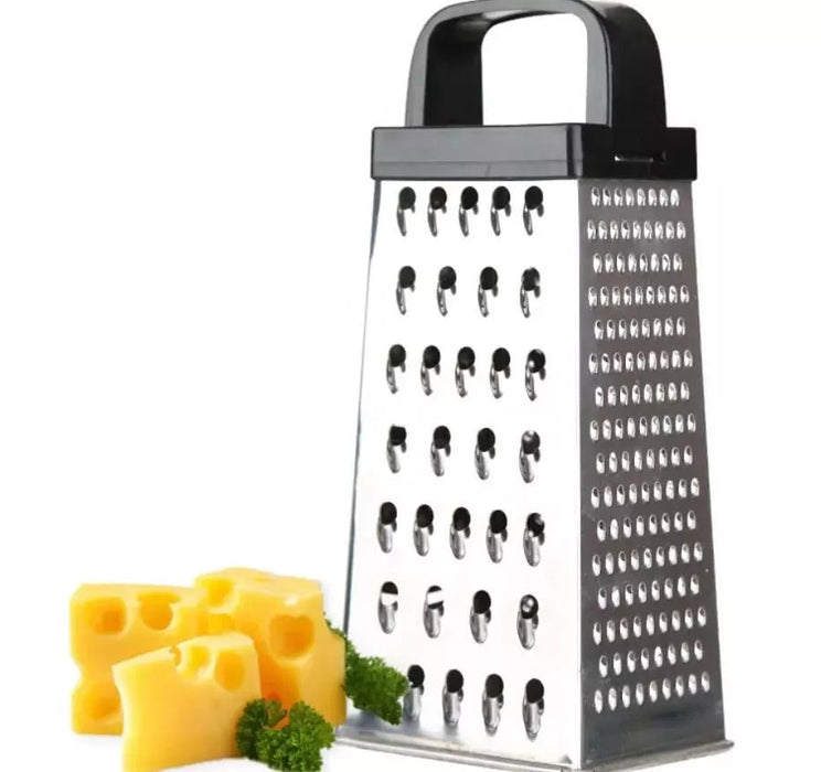 MAXPERKX 4-Sided Box Cheese Grater, Stainless Steel, 8 Inch