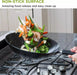 MAXPERKX Carbon Steel Wok with Bakelite Handle, Durable and Heat-Resistant