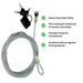 MAXPERKX Heavy Duty Security Padlock with Long Cable - Strong & Durable
