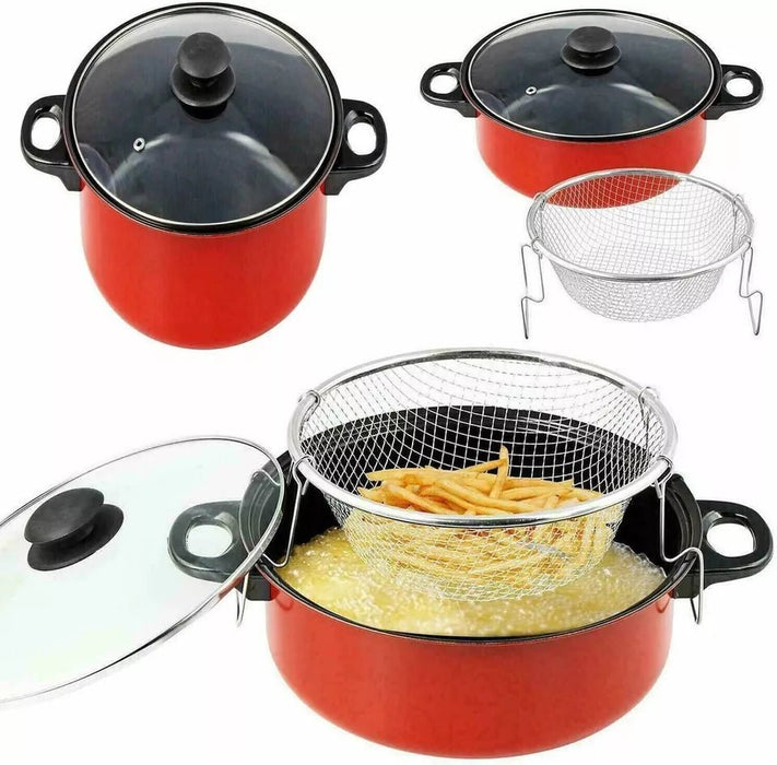 MAXPERKX Non-Stick Fryer, Cooker & Steamer - Perfect for Everyday Cooking
