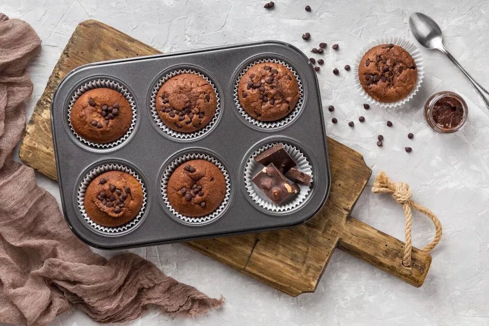 MAXPERKX 6-Cup Muffin Tray, Perfect for Small Batches