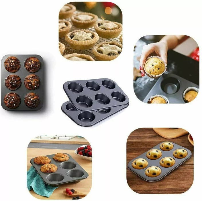 MAXPERKX Non-Stick Muffin Tray with Easy-Release Design