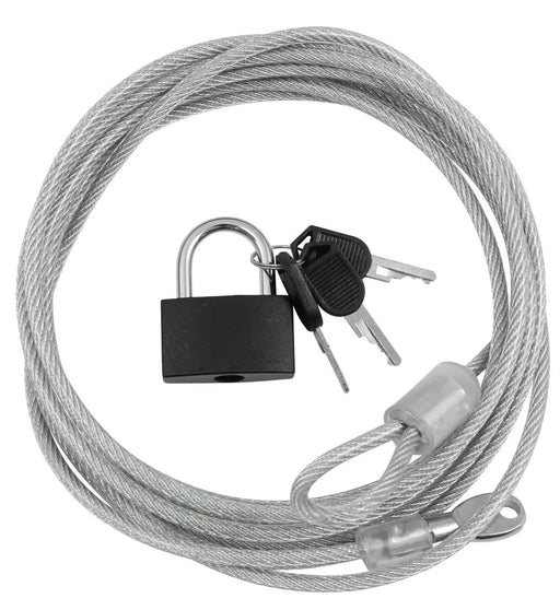 MAXPERKX Security Cable Lock Padlock 4 x 3000mm - Heavy Duty Anti-Theft Lock
