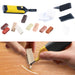 The kit includes cleaning tools for effective repairs