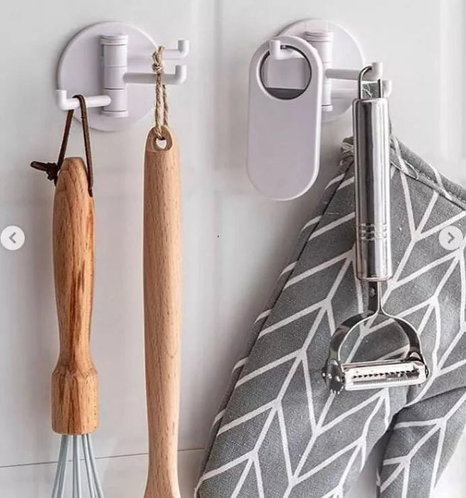 Swivel Arm Hanging Hooks for Wall, 2pcs