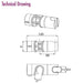 Universal Shower Head Holder with Adjustable Clamp for Riser Rail