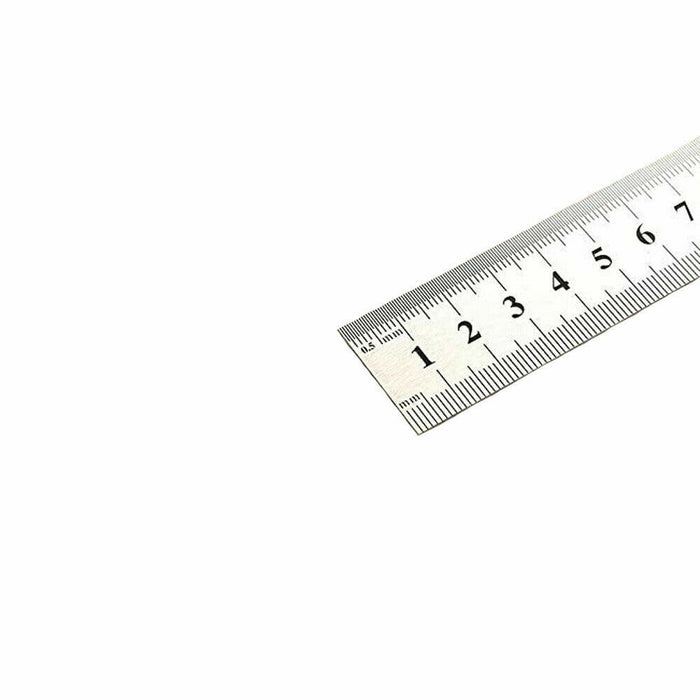 Versatile Metal Ruler with Metric and Imperial Markings