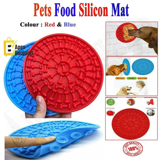 MAXPERKX Dog Lick Mat Pet Food Placemat Licky Wall Cat Feeding Licki Plate with Suction Image 1