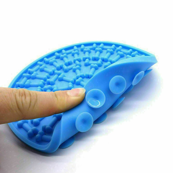 MAXPERKX Dog Lick Mat Pet Food Placemat Licky Wall Cat Feeding Licki Plate with Suction Image 7