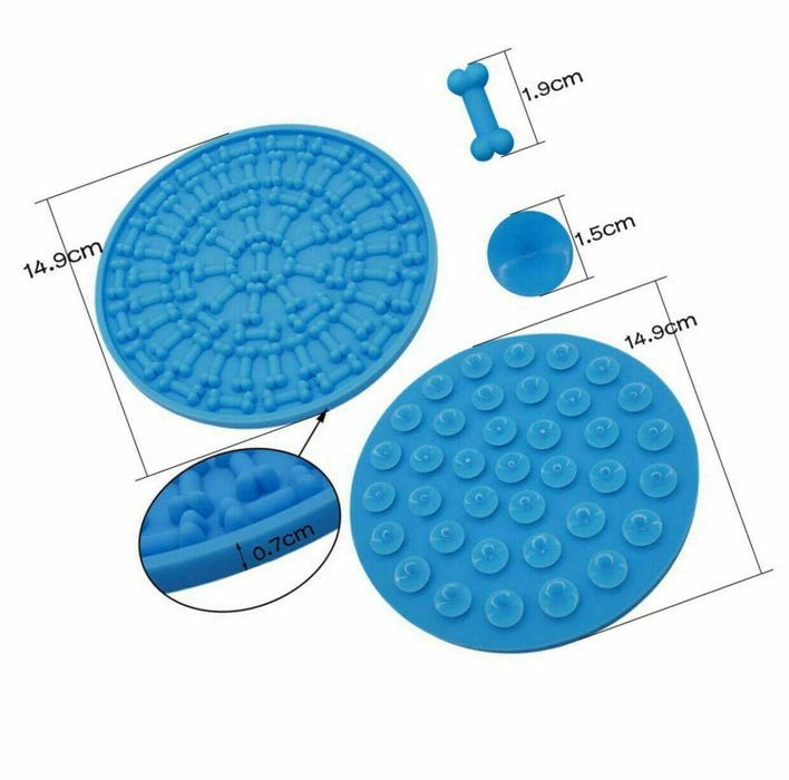 MAXPERKX Dog Lick Mat Pet Food Placemat Licky Wall Cat Feeding Licki Plate with Suction Image 5