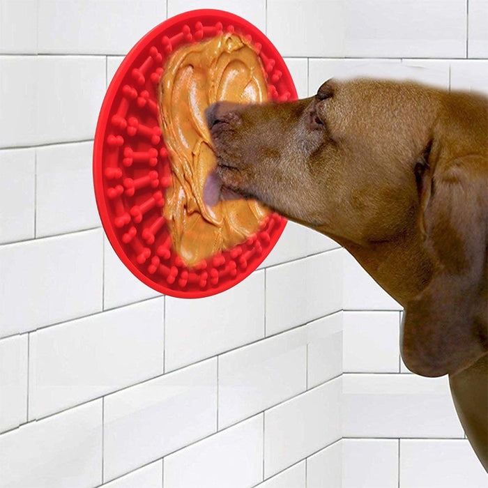 MAXPERKX Dog Lick Mat Pet Food Placemat Licky Wall Cat Feeding Licki Plate with Suction Image 6