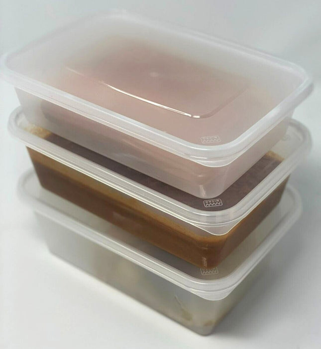 MAXPERKX 50 pcs Food Containers+Lids Rectangle Takeaway Microwave Safe Storage Boxes