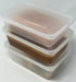 MAXPERKX 50 pcs Food Containers+Lids Rectangle Takeaway Microwave Safe Storage Boxes