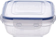 MAXPERKX 4pcs Square Leakproof Food Storage Containers Clip Lock Seal 500/900/1500/2400ml Set