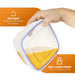 MAXPERKX 4pcs Square Leakproof Food Storage Containers Clip Lock Seal 500/900/1500/2400ml Set