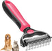 MAXPERKX Dog Cat Pet Comb Brush - Dematting Comb Rake Tool - Professional Undercoat Grooming - Image 5