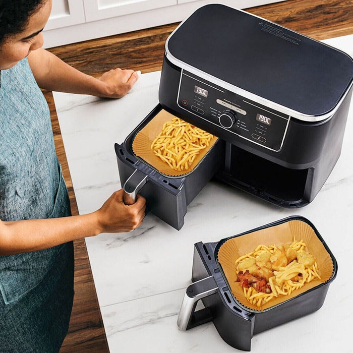 100 x Rectangular Air Fryer Disposable Non-Stick Liner - 22cm Baking Image 3