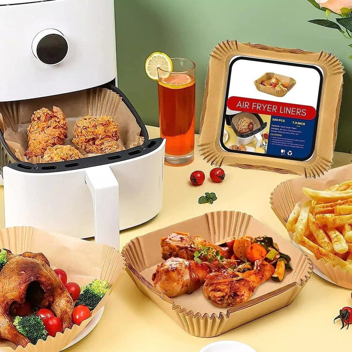100pc Air Fryer Square Disposable Non-Stick Liner - 20cm Baking Image 5100pc Air Fryer Square Disposable Non-Stick Liner - 20cm Baking Image 6