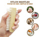 APXB 2pcs Double Sided Bristle Cleaner Wooden Nail Brush Scrubbing Finger Toe Washing Image 5