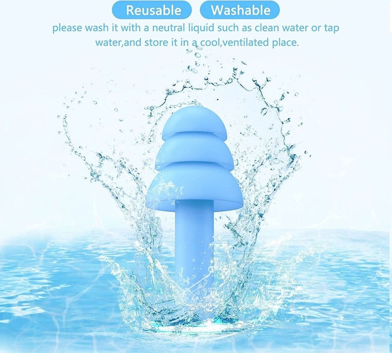 APXB Soft Silicone Ear Plugs - 5 Pairs for Comfort in Sleep, Work, Swim Image 3