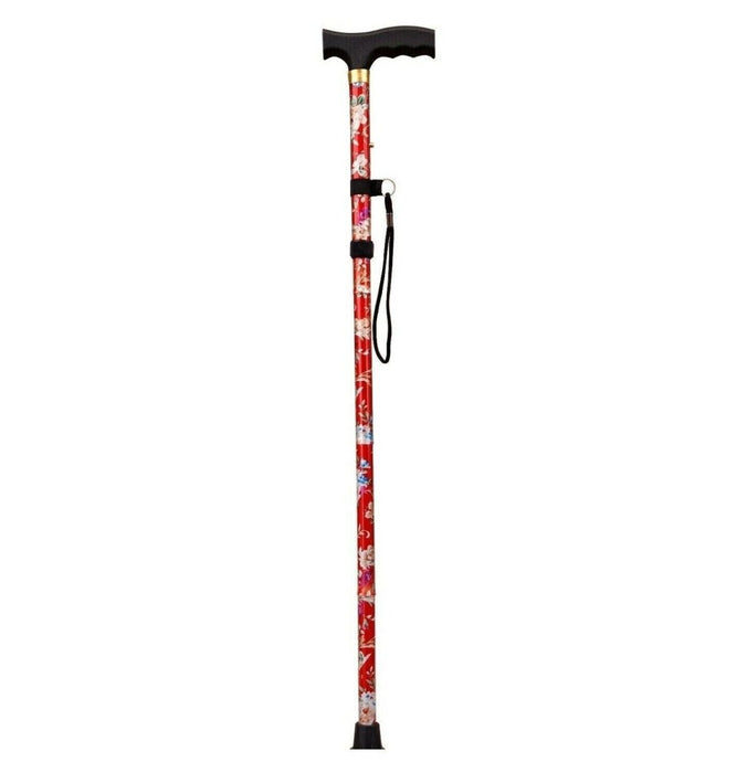 APXB Folding Walking Stick Sparkly Floral Cane Mobility Aluminium Adjustable Pole Image 13