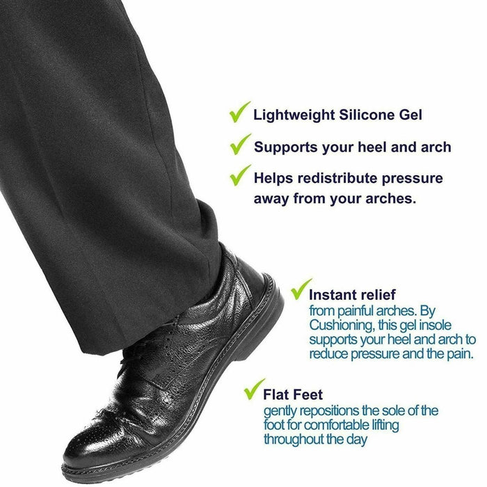APXB Gel Arch Support Insoles - Orthopedic for Flat Feet & Plantar Fasciitis