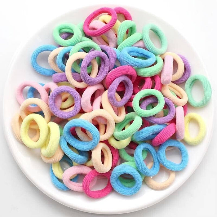  APXB 100pcs Mini Hair Ponios - Endless Stretchy Elastics for Baby Girl Hairstyles Image 3