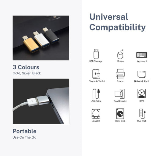  APXB Type C To USB Adapter USB A 3.0 Female USB C Male OTG Data Converting Connector Image 2