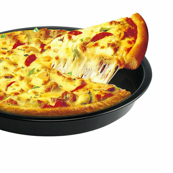 Carbon steel pizza pan with non-stick coating