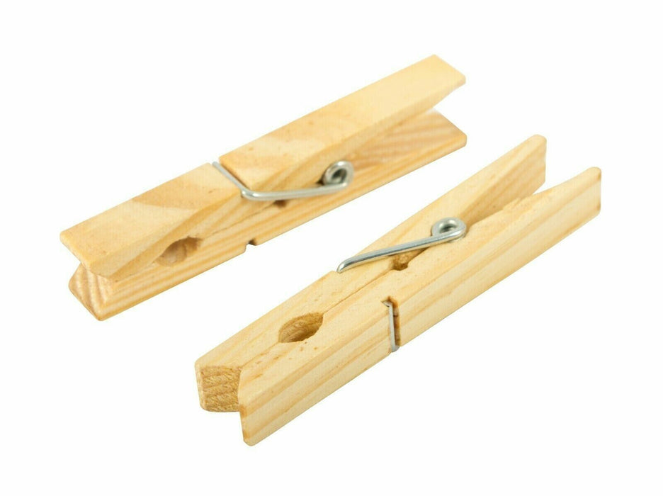 Close-up of the natural color of the clothes pegs