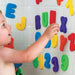 Colorful floating alphabet letters (A-Z) for bath play