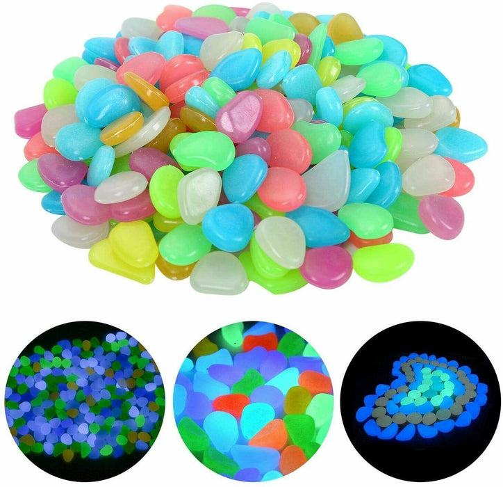 Colorful glow pebbles in multiple packs for decoration