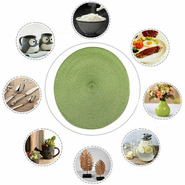 Colorful PP wire drawing enhances the look of this table mat