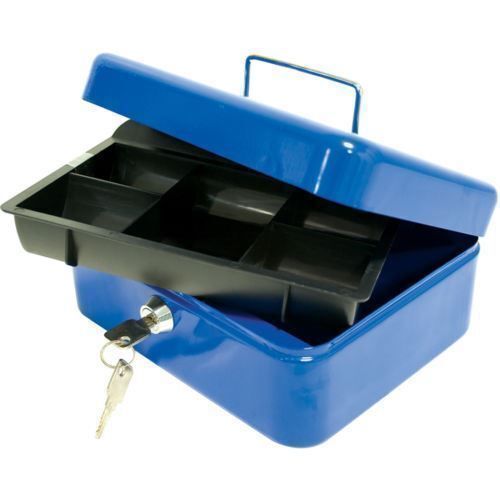 Cash Box with Cylinder Type Lock and Two Keys for Security