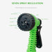 Flexible and stretchable water hose that automatically expands when water is turned on