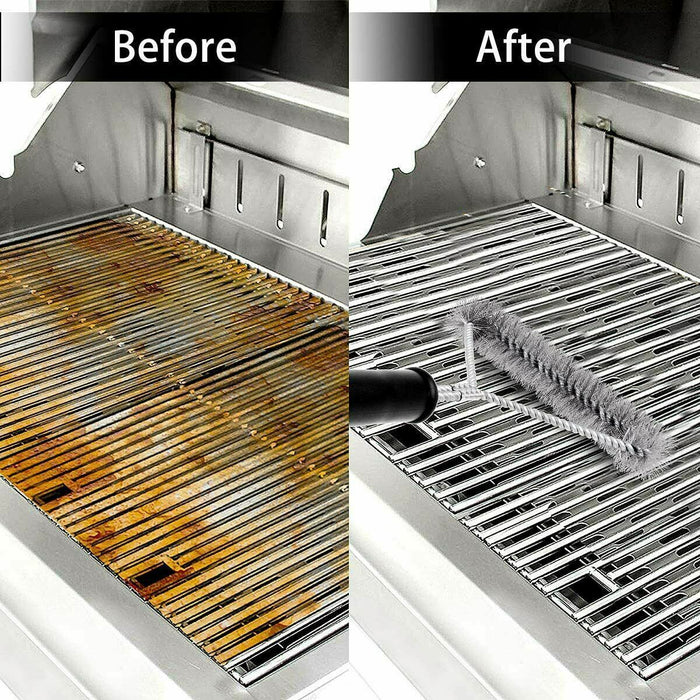 MAXPERKX BBQ Cleaning Brush Grill Cleaner Barbecue Wire Scraper Stainless Steel Handle Image 3