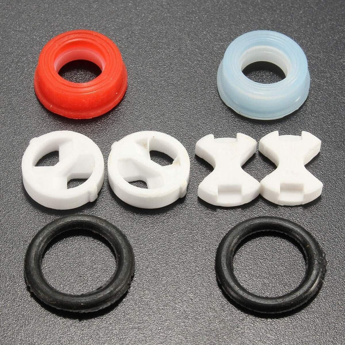 MAXPERKX 1/2" Replacement Ceramic Disc Silicon Washer Gasket Insert Valve Tap Turn Set Image 8