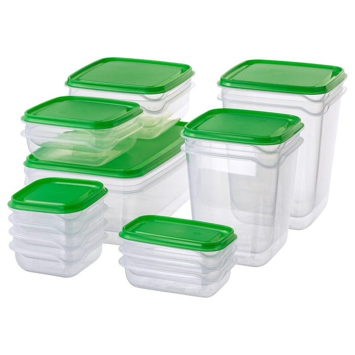 MAXPERKX 17pc Clear Reusable Plastic Food Containers Storage Meal Prep Lunch Boxes & Lids Image 7