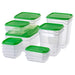 MAXPERKX 17pc Clear Reusable Plastic Food Containers Storage Meal Prep Lunch Boxes & Lids Image 7