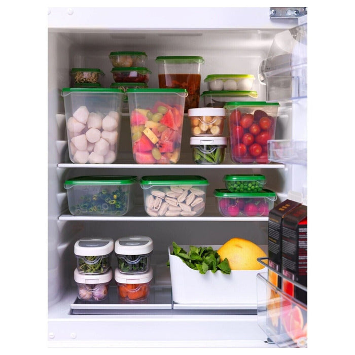 MAXPERKX 17pc Clear Reusable Plastic Food Containers Storage Meal Prep Lunch Boxes & Lids Image 2