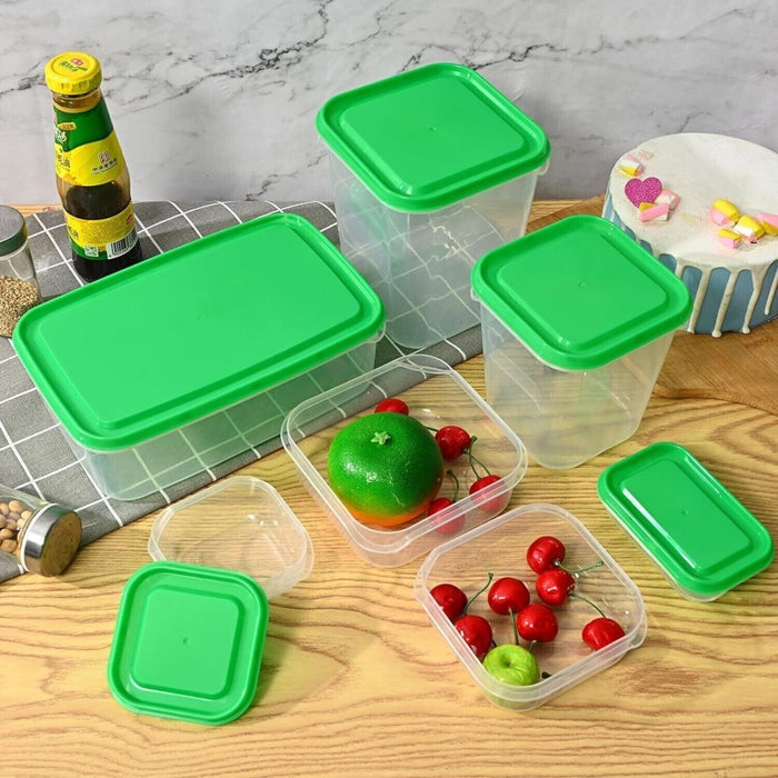 MAXPERKX 17pc Clear Reusable Plastic Food Containers Storage Meal Prep Lunch Boxes & Lids Image 3