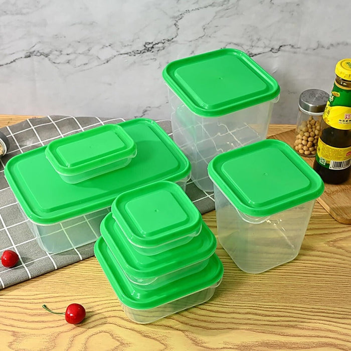 MAXPERKX 17pc Clear Reusable Plastic Food Containers Storage Meal Prep Lunch Boxes & Lids Image 6
