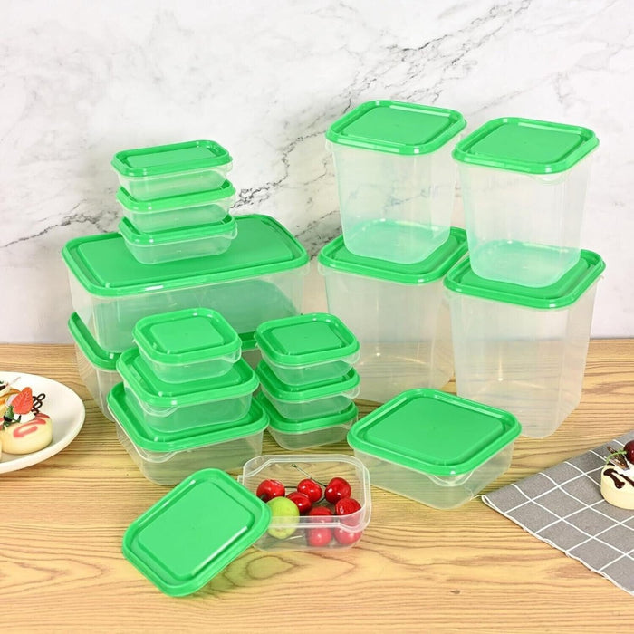MAXPERKX 17pc Clear Reusable Plastic Food Containers Storage Meal Prep Lunch Boxes & Lids Image 5