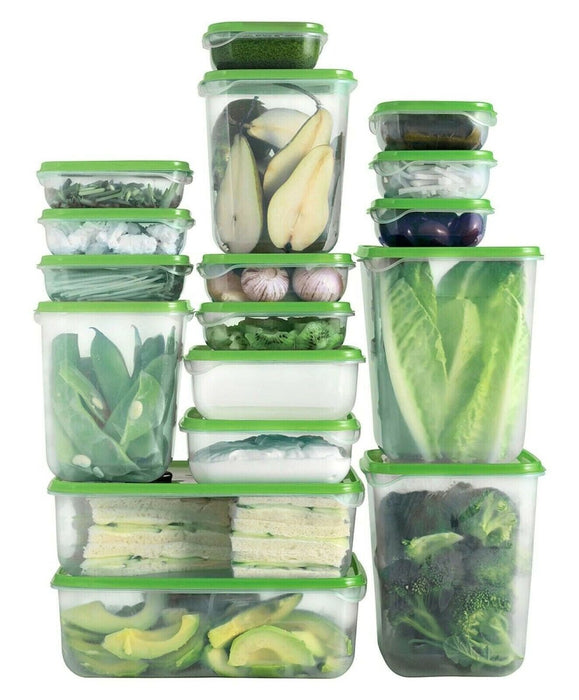 MAXPERKX 17pc Clear Reusable Plastic Food Containers Storage Meal Prep Lunch Boxes & Lids Image 4