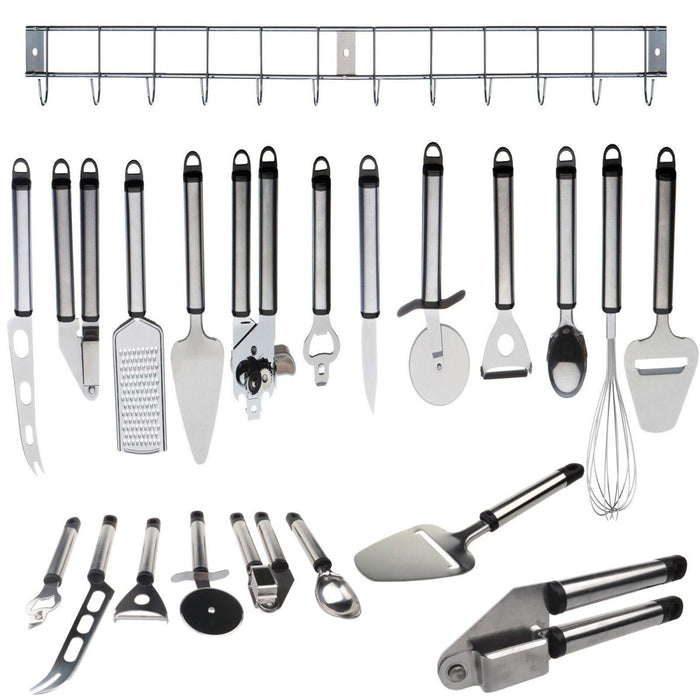 MAXPERKX 12 Pieces Cooking Utensil Set Stainless Steel Kitchen Gadget Tool Nylon Handles Image 2