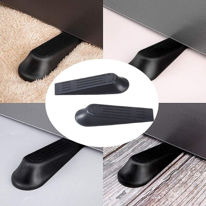MAXPERKX 5pc Non-Slip Rubber Door Stop Wedges - Home and Office Door Jam Block 4