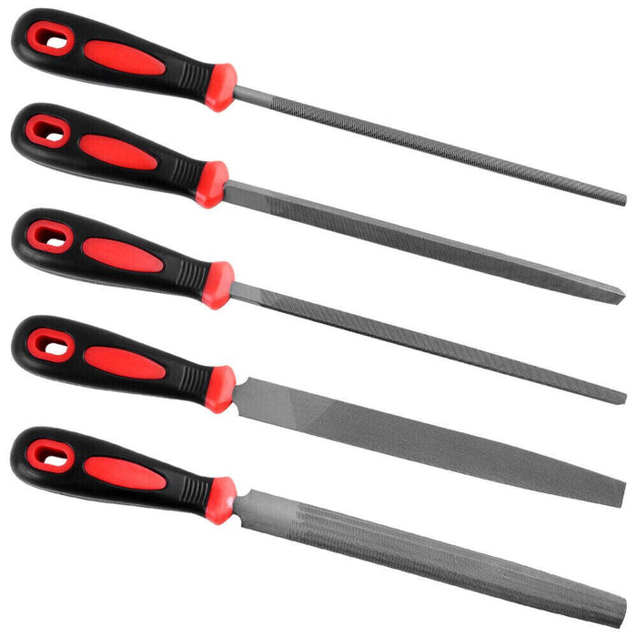 MAXPERKX 5pcs 8" Engineers Soft Grip Flat File Set - Metalworking Image 5