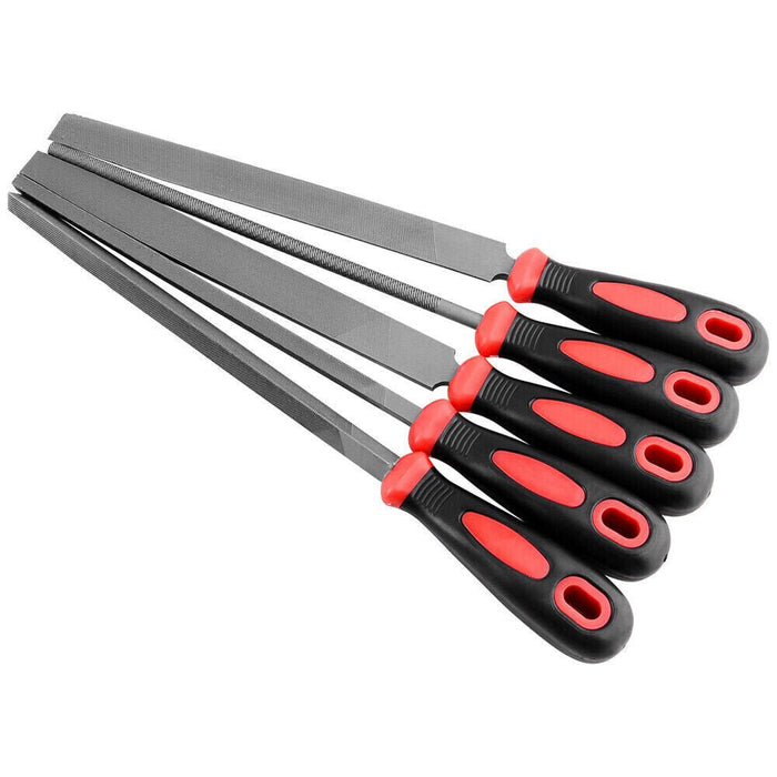 MAXPERKX 5pcs 8" Engineers Soft Grip Flat File Set - Metalworking Image 2